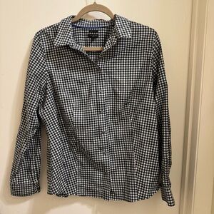 Talbots Petites Women’s‎ Blouse Button Up Plaid Long Sleeve Wrinke Resistant 14P